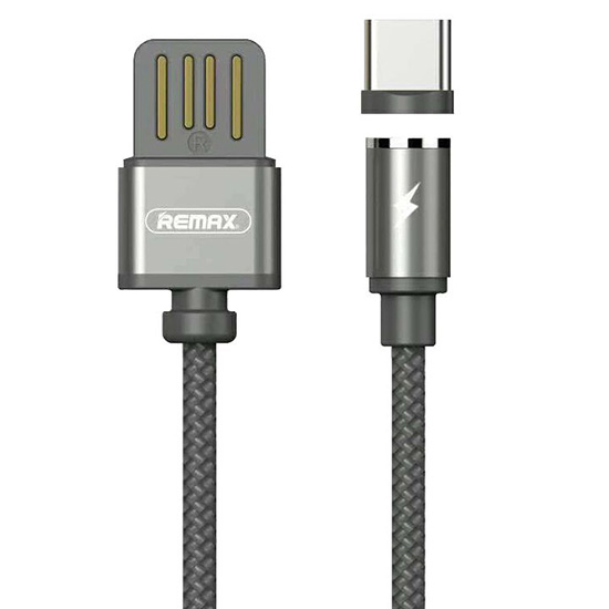 Datový kabel REMAX USB type-C šedý magnetický 1m Gravity RC-095a