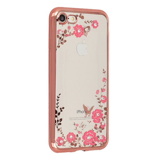 Pouzdro Back Case Flower Huawei Mate 10 Lite zlato růžové
