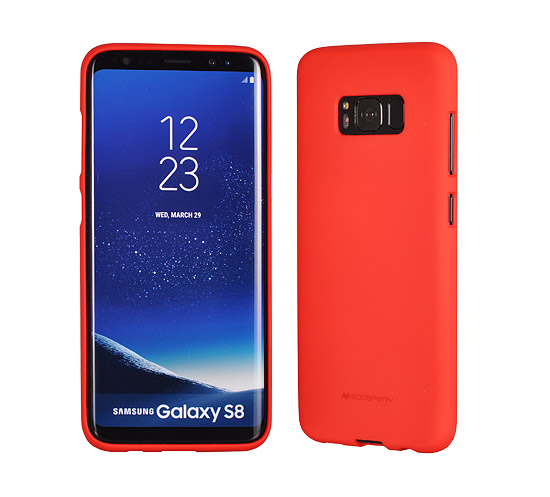 Pouzdro Mercury Soft Feeling TPU Samsung G955 Galaxy S8 Plus červené