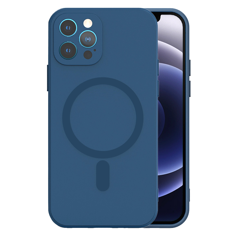 Pouzdro Tel Protect Magsilicone Case pro Apple iPhone 12 Pro Max modré