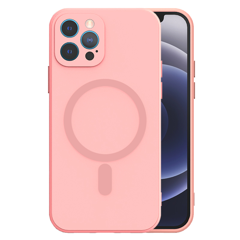 Pouzdro Tel Protect Magsilicone Case pro Apple iPhone 15 Pro světle růžové