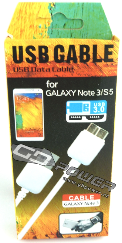 Datový kabel Samsung N9005 Galaxy Note 3 / G900F Galaxy S5 bílý blistr