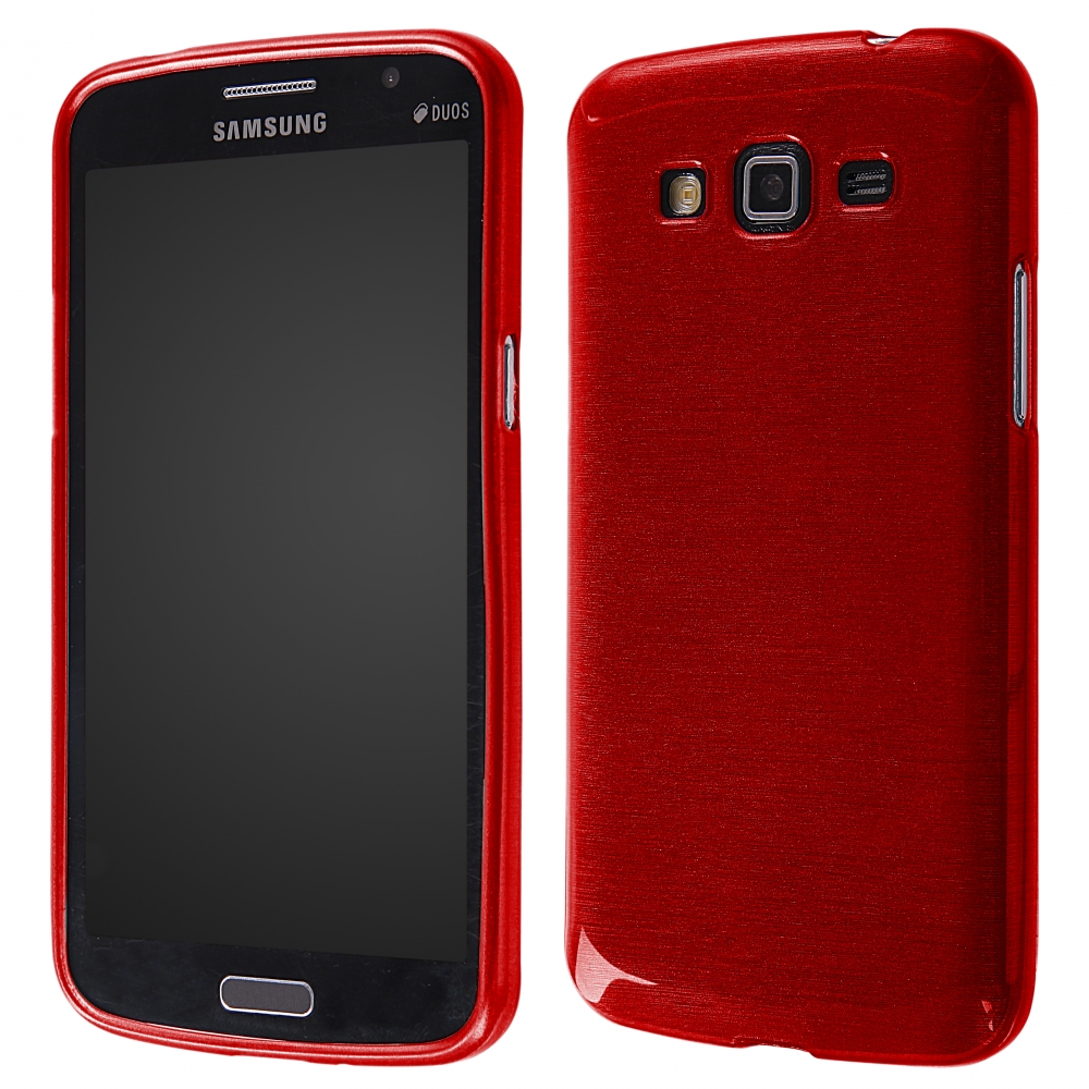Pouzdro Metallic Jelly Samsung G7105 Grand 2 DuoS červené
