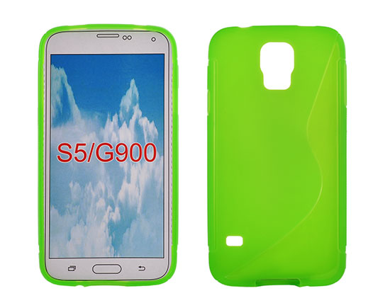 Pouzdro S-Case Samsung G900 Galaxy S5 zelené vzor S